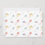 Invitation Cute Rose Flying Kite Sky Nuds Photo Anniversaire (Dos)