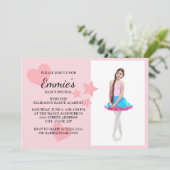 Invitation Cute Rose Hearts Stars Dance Considérant Photo Inv (Debout devant)