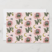 Invitation Cute Rose Ours Fée Princesse Baby shower fille (Dos)