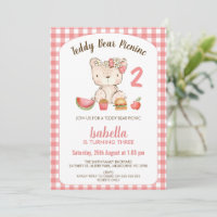 Cute rose Plaid Teddy Bear Pique-nique Anniversair