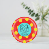 Invitation Cute rouge Tube intérieur Floatie Summer Pool Part (Debout devant)