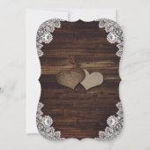 Invitation Cute Rustic Baby's Breath Wood Mason Jar Mariage (Dos)