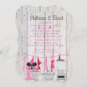 Invitation Cute Rustic Kitchen Lingerie Fête de l'mariée Invi (Devant / Derrière)