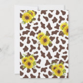 Invitation Cute rustique Pays Vache ferme Baby shower animal (Dos)