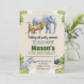 Invitation Cute safari (Debout devant)