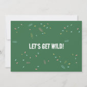 Invitation Cute Safari Animaux Wild One Photo Anniversaire (Dos)