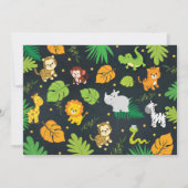Invitation Cute Safari Jungle Animals Baby shower (Dos)