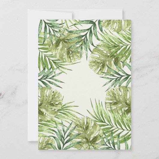 Invitation Cute Safari Jungle Zoo fille Baby shower (Dos)