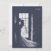 Invitation Cute Script Elegant Photo Overlay White Wedding (Dos)