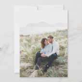 Invitation Cute Script Terracotta Photo Overlay Mariage (Dos)