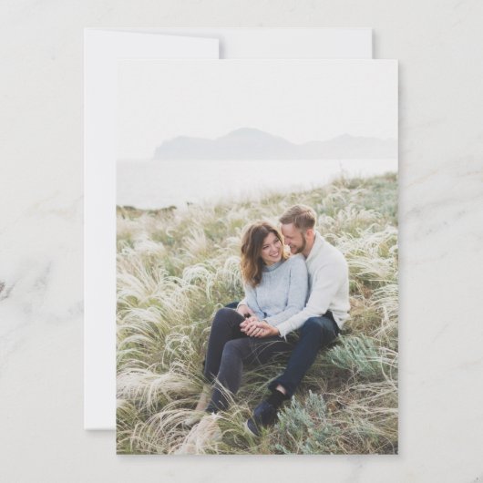 Invitation Cute Script Terracotta Photo Overlay Mariage (Dos)