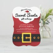 Invitation CUTE Secret Père Noël échange de cadeaux (Debout devant)