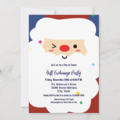 Invitation Cute Secret Père Noël échange de cadeaux Noël (Devant)