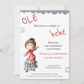 Invitation Cute Sevillana Danseuse Baby shower espagnol (Devant)
