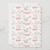 Invitation Cute shabby chic arc rose fleuri bébé douche (Dos)