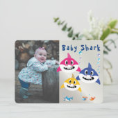 Invitation Cute Shark 🦈 Super Birthday Ocean Party (Debout devant)