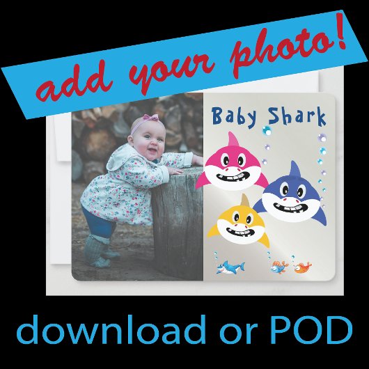 Invitation Cute Shark 🦈 Super Birthday Ocean Party