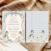 Invitation Cute Silly Goose Waddle Into Winter Baby Shower