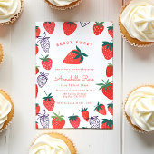 Invitation Cute simple Berry Rouge doux Anniversaire