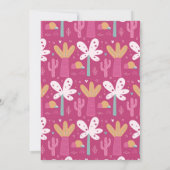 Invitation Cute Simple Pink Dinosaur 2e anniversaire (Dos)