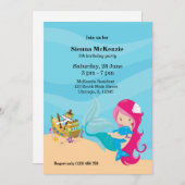 Invitation Cute sirène (Devant / Derrière)