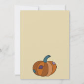 Invitation Cute Skeleton Animaux et fête d'Halloween Citrouil (Dos)