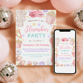 Invitation Cute Slumber Party Girl Birthday