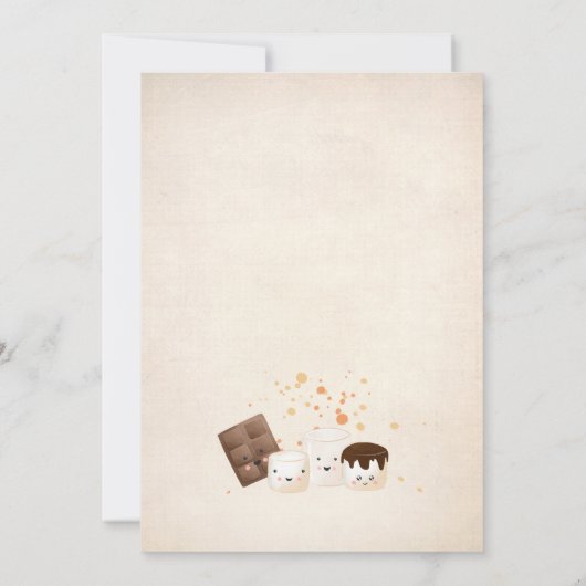 Invitation Cute S'more Fun Campfire 1er Anniversaire (Dos)