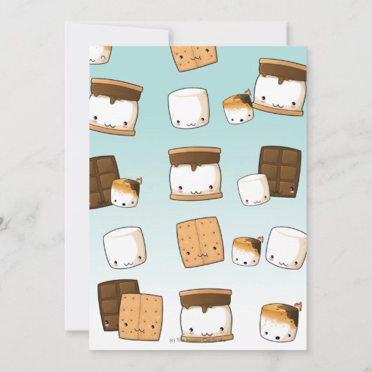 Invitation Cute S'more Smores Camping Bonfire Anniversaire (Dos)