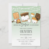 Invitation Cute S'more Smores Camping Bonfire Anniversaire Ve (Devant)