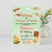 Invitation Cute S'mores Campout Anniversaire (Debout devant)