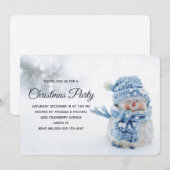 Invitation Cute Snowman au photographe de Christmas (Devant / Derrière)