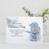 Invitation Cute Snowman au photographe de Christmas (Debout devant)
