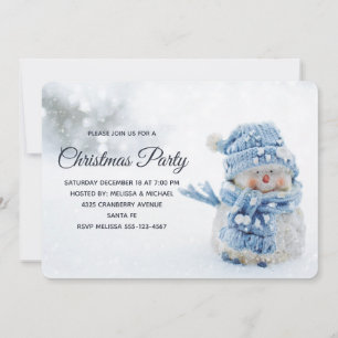 Invitation Cute Snowman au photographe de Christmas