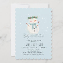 Cute Snowman Baby Il fait froid dehors Baby shower