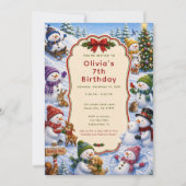Invitation Cute Snowman Christmas Party (Devant)