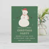 Invitation Cute Snowman | Conception de Noël fantastique (Debout devant)