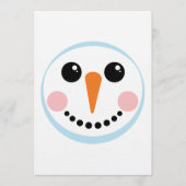 Invitation Cute Snowman Face Winter Holiday Design (Devant)