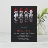 Invitation Cute Snowman Figures Christmas (Debout devant)