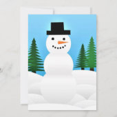 Invitation Cute Snowman Noël Holiday Open House (Dos)