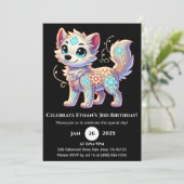 Invitation Cute Snowy Pup Anniversaire (Debout devant)