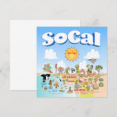 Invitation Cute SoCal Blank (Devant / Derrière)