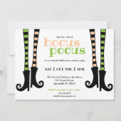 Invitation Cute sorcière Leggings & Boots Hocus Pocus Hallowe (Devant)