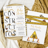 Invitation Cute Sous Construction Camion Camion bébé garçon d