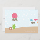 Invitation Cute sous l'invitation de la fête d'anniversaire d (Dos)