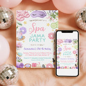 Invitation Cute Spa Pajama Party Birthday