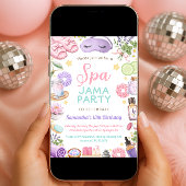 Invitation Cute Spa Pajama Party Birthday