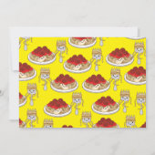 Invitation Cute Spaghetti Enfants 1er anniversaire fête Kawai (Dos)