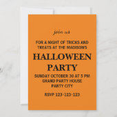 Invitation Cute Spider Funny Déplaisant Halloween Fête (Dos)