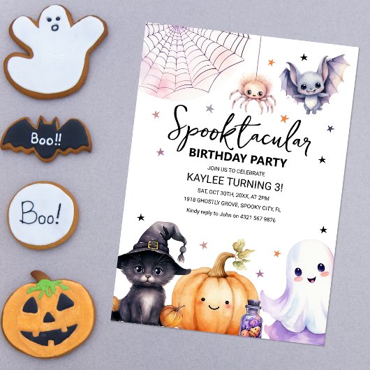 Invitation Cute Spooktacular Anniversaire